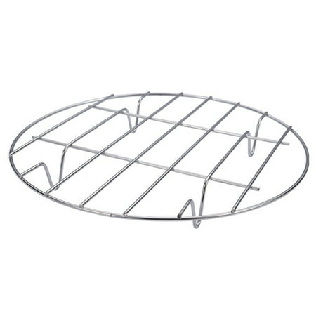 

Farfi Stainless Steel Steaming Rack Multifunctional Cooling Rack Round Four-Legged Steaming Rack for Kitchen Cooking (10Inch)