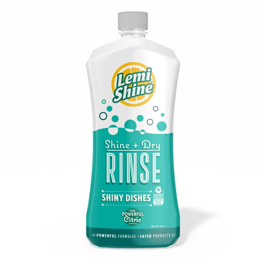 Lemi Shine Shine + Dry Rinse Aid, Spotless and Streakless Shine, 21 oz