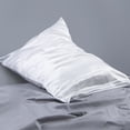 thumbnail image 3 of Lorviah 100% Mulberry Silk Pillowcase for Skin and Hair, Queen Size 20"x30", 1 Pack, White, 3 of 5
