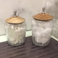 thumbnail image 5 of Nu Steel GC-5407-S Crackle Glass Canister with Wooden Lid - Small, 5 of 5