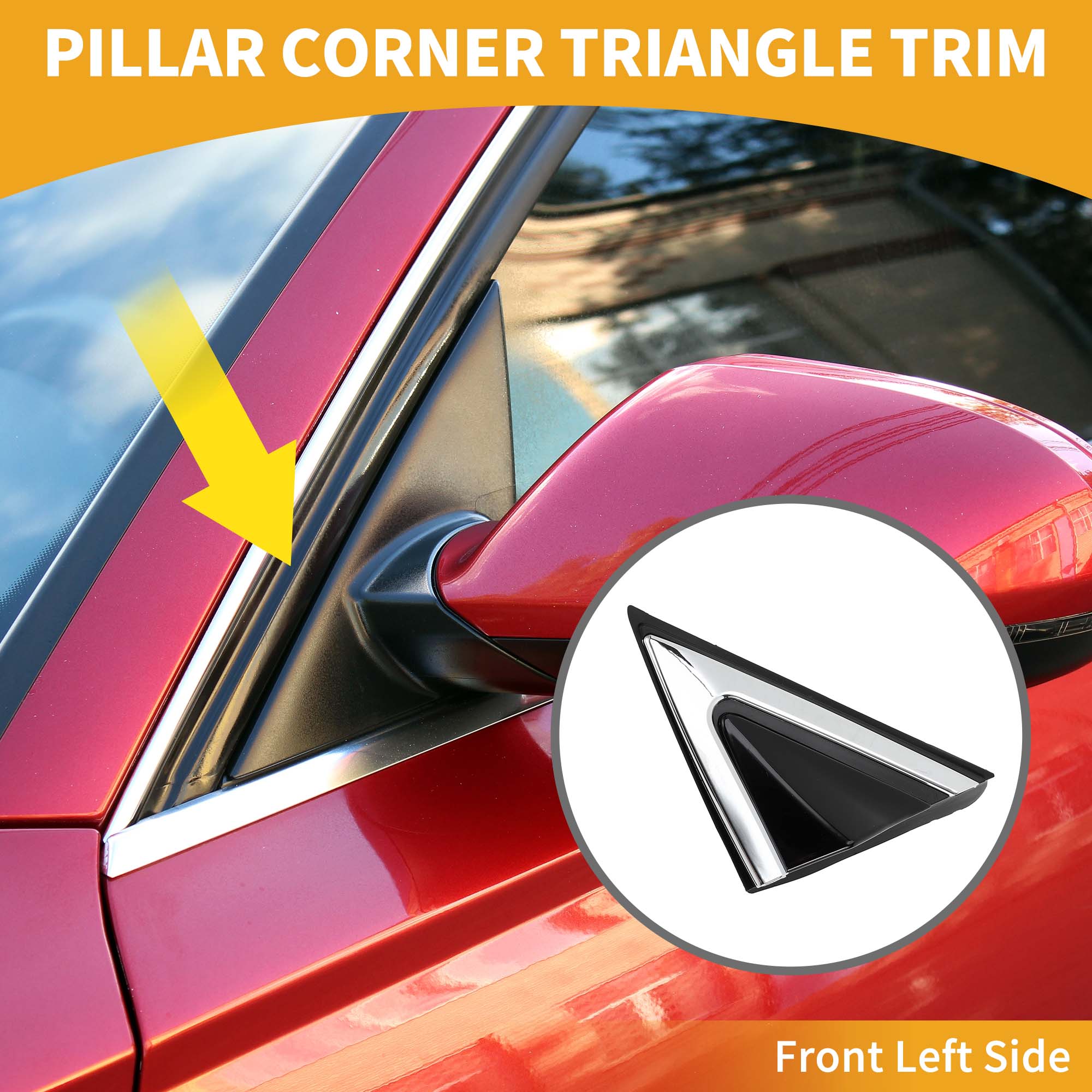 Unique Bargains Pillar Corner Triangle Trim No.861802W000 Rearview Mirror Cover