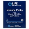 Immune Packs With Vitamin C & D, Zinc And Probiotic, 30 Packets, Life Extension