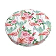 thumbnail image 6 of Uemuo Flamingo Flower Pattern Round Bar Stool Seat Covers Washable Stool Cushion Slipcover Elastic Bar Chair Covers-12 inch, 6 of 7