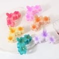 thumbnail image 3 of Lovely Hair Claw Colorful Flower Shape Hair Clip Shimmering for Woman Camping Ponytail Hair Delicate Jaw Clip for Girl, 3 of 7