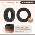thumbnail image 3 of The Beadsmith Waxed Linen Cord - 4-Ply Beading Cord, Black Color, 25 Yds, 0.7 mm in Diameter, 3 of 7