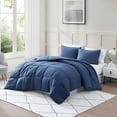 thumbnail image 3 of Casa Platino Pre-Washed Comforter Queen Size Bedding Set– Ultra Soft Cozy Breathable 100% Brushed Microfiber Bedroom Sets Queen Size -Fade Resistant with Queen Comforter & 2 Queen Pillow Shams - Navy, 3 of 9