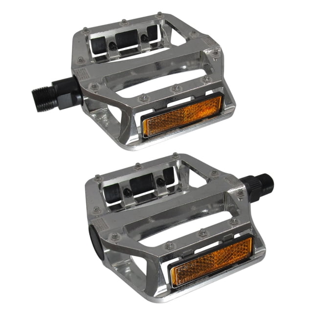 Pedal Bici NWL-222 9/16 C/Reflejantes Aluminio Plata BENOTTO