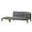 Gray/Dark Gray, variant on GDF Studio Cascada Outdoor Acacia Wood Left Arm Loveseat and Coffee Table Set with Cushion, Gray and Dark Gray