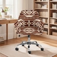 thumbnail image 2 of Xixirimido Navajo Aztec Tribal Print Stretch Office Chair Cover Swivel Accent Dining Chair Cover for Armrest Chair Universal Armchair Slipcovers Mid Back Desk Chair Protector, 2 of 7