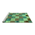 thumbnail image 2 of Ahgly Company Machine Washable Indoor Rectangle Checkered Turquoise Blue Modern Area Rugs, 2' x 5', 2 of 4