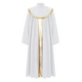 thumbnail image 3 of Moggemol Robe de Chœur d'Église pour Enfants Garçons Filles Robe de Collation des Grades Manches Longues Juge Baptême Blanc 14, 3 of 4