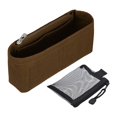 thumbnail image 1 of Organizador de Bolso de Fieltro Uxcell, Inserto Grande para Tote con Cremallera y Pouch de Malla, 9.45 x 2.36 x 4.33in (Marrón), 1 of 7