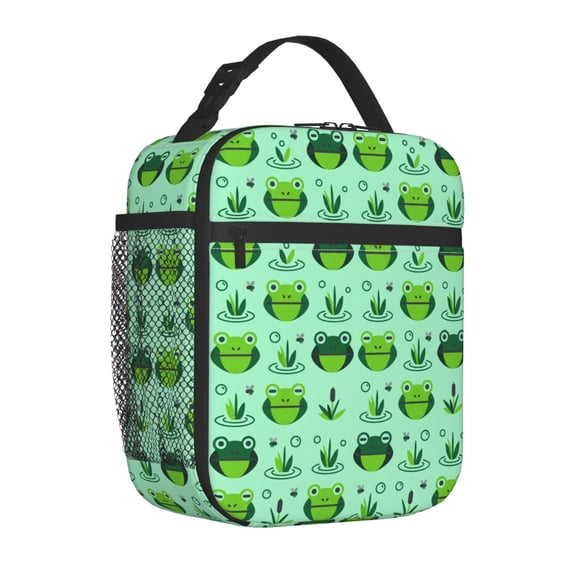 Frog Lunch Box, Cute Insulated Portable Bag, Reusable Thermal Cooler Tote for Office, Worksite, Home, and Outdoor Camping Picnic Essentials