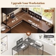 thumbnail image 6 of Farmhouse L Shaped Computer Desk with 6 Drawers and Hutch, Reversible Home Office Desk, Corner Office Desk, 6 of 7