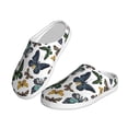 thumbnail image 2 of Balery Watercolor Butterflies Pattern Women's Fuzzy Memory Foam Slippers Fluffy Winter House Shoes Indoor and Outdoor-42/43, 2 of 7