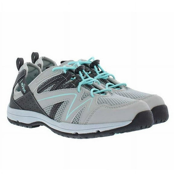 Nevados Women's Grey/Teal Lightweight Vent Bungee Closure Shoes