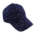 thumbnail image 2 of Glitzy Game Sequin Trim Baseball Cap  - Navy, 2 of 3
