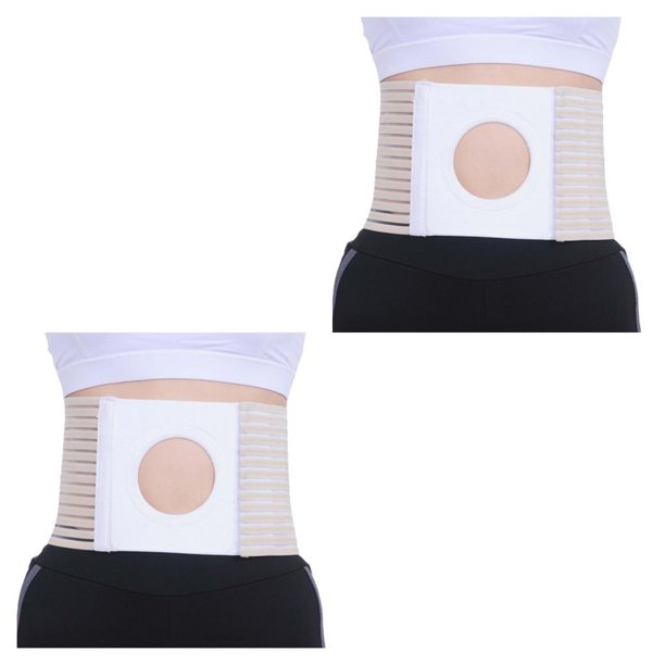 Naiovety Cinturón de ostomía Cinturón de colostomía Cinturón de estoma transpirable para hernia Color de piel METRO 95CMx16CM 2piezas
