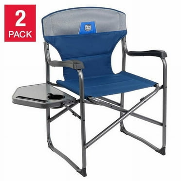 Timber Ridge Foldable Folding & Stacking Chairs, Blue (Set of 2)