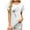 #02 White, variant on Busydd Womens T Shirts Fashion Print Short Sleeve Summer Tops Casual Round Neck Graphic Tees for Women Comfortable Versatile Going Out T-Shirts S