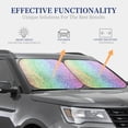 thumbnail image 2 of Lsque Beautiful Glitter 2 PCS Windshield Sun Shade | CarFoldable Window Covers | Car Accessories Reflect UV for Universal Cars SUV Truck | Small, 2 of 7