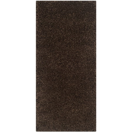 Safavieh SAFAVIEH California Shag Collection SG151-2727 Brown Rug SAFAVIEH California Shag Collection SG151-2727 Brown Rug SAFAVIEH s California Shag Collection imparts breezy coastal vibes throughout room decor. These plush pile shags are made using high-quality synthetic yarns  machine-woven into luxurious shag textures and colored in vivid hues with stylishly speckled tonal colors. These superior non-shedding shag rugs add flowing dimension to any decor  and are also well-suited for higher-traffic areas of the home with frequent kid or pet activity. Perfect for the living room  dining room  bedroom  study  home office  nursery  kid s room  or dorm room. Rug has an approximate thickness of 2 inches. For over 100 years  SAFAVIEH has set the standard for finely crafted rugs and home furnishings. From coveted fresh and trendy designs to timeless heirloom-quality pieces  expressing your unique personal style has never been easier. Begin your rug  furniture  lighting  outdoor  and home decor search and discover over 100 000 SAFAVIEH products today.
