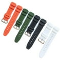 thumbnail image 3 of Universal Fashion Sports Pin Buckle Watch Accessories Watch Band Silicone Strap Soft Watchband Silicone Watch WristBand WHITE STRAP SILVER BUCKLE, 3 of 6