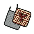 thumbnail image 2 of Carolines Treasures CJ1061-YPTHD Letter Y Chevron Maroon and Gold Pair of Pot Holders, 7.5HX7.5W, multicolor, 2 of 2