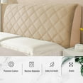 thumbnail image 4 of Stretch Bed Headboard Slipcover,Bed Headboard Cover for Queen, Dustproof Protector Cover for Upholstered Headboard Bedroom Decor Headboard Cover 47.4in, 4 of 10