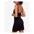 thumbnail image 2 of FREE PEOPLE Womens Black Crochet Inset Sleeveless V Neck Mini Dress 2, 2 of 5
