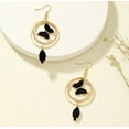 thumbnail image 4 of Pierced gold multi hoop butterfly earrings in a variety of colored stones, 4 of 4