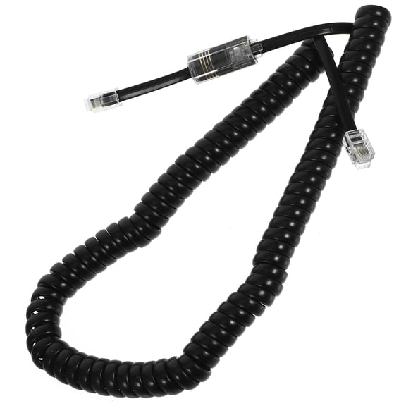 NICEXMAS 1 Set of Telephone Cord Set Extension Cords for Telephone Black PVC
