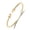 Gold Plated, variant on Cocoa Pods .925 Sterling Silver West Indian Bangle (Made in USA)