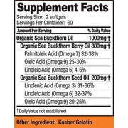 SeabuckWonder Pure Himalayan w/ Oil Blend & Complete Omega-7, 120ct, 2-Pack