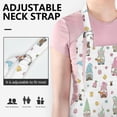 thumbnail image 5 of Easter and Gnomes White Pattern Apron with Pockets, Cotton Linen Waterproof Adjustable Apron for Women, Kitchen Cooking Gardening BBQ Salon Apron, 33x27 Inch, 5 of 6