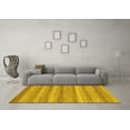 thumbnail image 3 of Ahgly Company Machine Washable Indoor Square Abstract Yellow Modern Area Rugs, 6' Square, 3 of 4