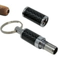 thumbnail image 2 of Bullet Cigar Punch Cutter Key Chain - Polished Carbon Fiber & Chrome, 2 of 6