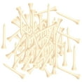 thumbnail image 4 of 100 tees de golf de madera barnizados, resistentes, premium, profesionales. 54mm, 4 of 9