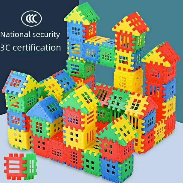 Construcción Casas Con Bloques De Juguete Juegos De Bloques Para