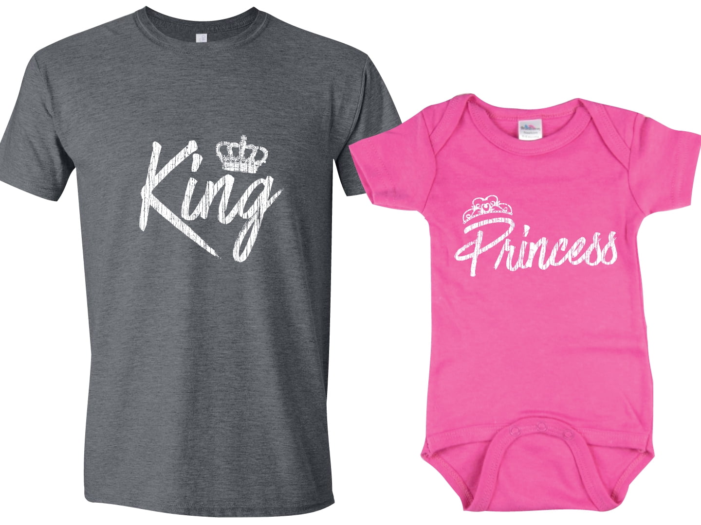 Texas Tees Brand: King Shirt, Baby Shower Gift, Princess Bodysuit, Mens  Gray Lg & Pink 3-6M - Walmart.Com