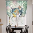 thumbnail image 3 of Sea Turtle Coastal Tie Up Curtains for Windows, Adjustable Balloon Window Shades, Blue Green Summer Beach Coral Ocean Kitchen Window Treatments Adjustable Roll Up Curtain for Basement/Nursery 52"x45", 3 of 8