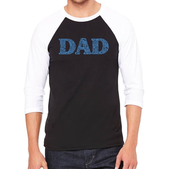 Men's Raglan Baseball Word Art T-shirt - Dad