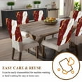thumbnail image 4 of Red Marble Chair Covers Set of 8 Gold Foil Modern Chair Back Covers Stretch Removable Washable Chairs Slipcovers Chair Protector for Dining Room Kitchen Party Decor, 4 of 5