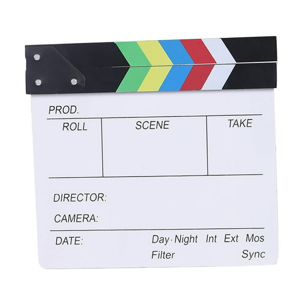Clap Board Clapper Board Scene Slate Clap Accesorio Compacto de madera para fotografía Película Publicidad Programas de televisión Película CUTICAT Tablilla de directores de cine