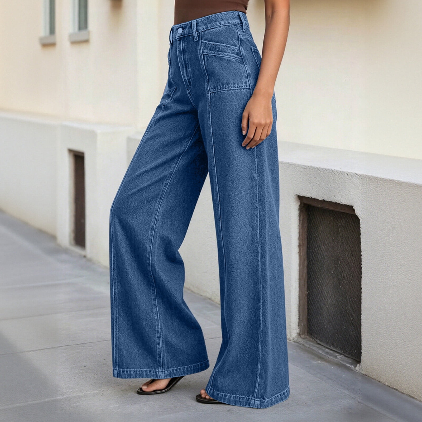 Byworldtasic Womens Wide Leg Jeans High Waisted Baggy Stretchy