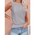thumbnail image 5 of Womens Sexy V-Neck Sleeveless Sweater Vest Fashion Fall Classic Loose Solid Color Pullover Top, 5 of 5