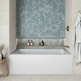 thumbnail image 2 of Streamline NAL-5620-PBR 66 in. x 32 in. Acrylic Right-Hand Drain Alcove Bathtub in Glossy White With External Drain in Polished Brass, 2 of 10