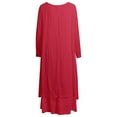 thumbnail image 5 of Bpxiofoy Long Sleeve Dressï¼Red Dresses for Womenï¼Linen Dressï¼Womens Dressesï¼Maxi Dress Red 3Xl, 5 of 5