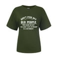 thumbnail image 4 of iHengLiXing Plus Size Spring Tops for Womens Dressy Casual Womens Letter Printed T-Shirt Round Collar Short Sleeve Graphic Tees Green M, 4 of 5