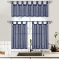 thumbnail image 3 of Linen Tier Curtains with Solid Button Small Valance 54"x15" Rod Pocket Tailored One Panel Kitchen Curtain Cafe Curtain for Living Room, Bathroom, Kitchen, 3 of 9
